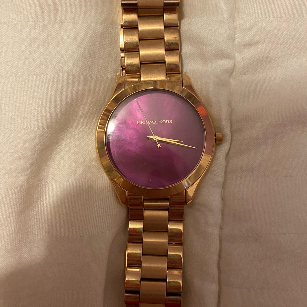 Michael Kors rose gold stainless steel watch